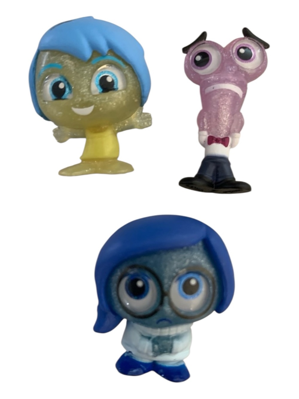 Disney Doorables Mini Figures Lot-Inside Out-Joy,Fear,Sadness-Stocking Stuffers